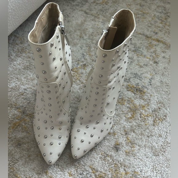 Sam Edelman white studded booties - Picture 4 of 8